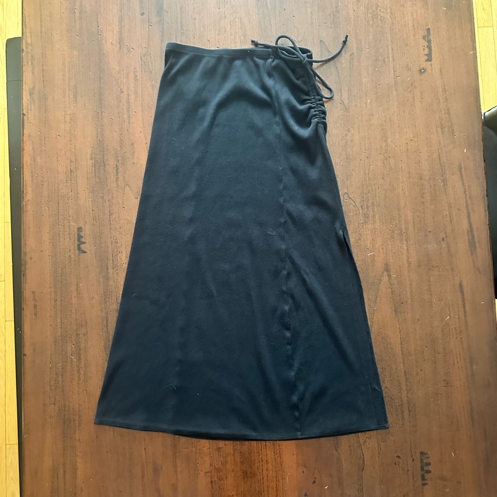 Aerie Black Midi Skirt Size Small